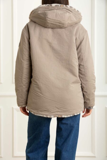 RINO PELLE-GIACCONE REVERSIBILE-RININES BEIGE 42