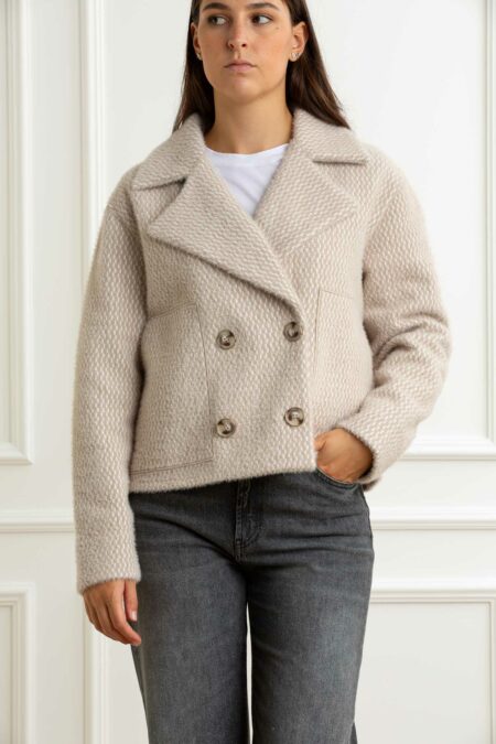 RINO PELLE-GIACCA CORTA DOPPIO PETTO-RINORIA BIRCH L