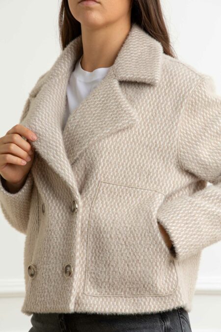 RINO PELLE-GIACCA CORTA DOPPIO PETTO-RINORIA BIRCH L