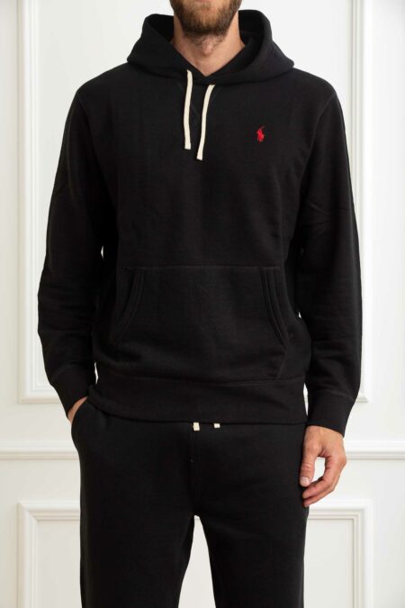 RALPH LAUREN-FELPA CAPPUCCIO LSPOHOOD M2-LONG SLEEVE-KNIT-RL766778A5 BLACK XL