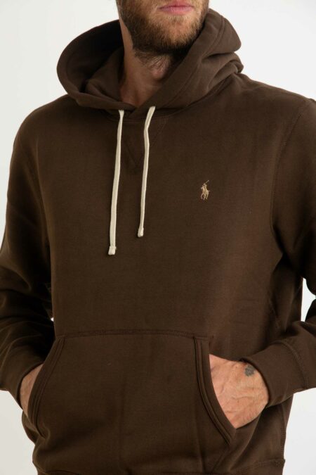 RALPH LAUREN-FELPA CAPPUCCIO LSPOHOOD M2-LONG SLEEVE-KNIT-RL766778A5 BROWN XL