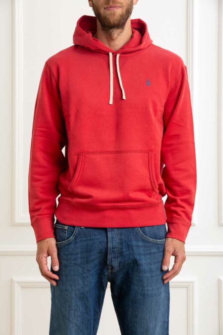 RALPH LAUREN-FELPA CAPPUCCIO LSPOHOOD M2-LONG SLEEVE-KNIT-RL766778A5 RED S