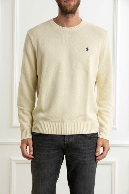 RALPH LAUREN-MAGLIA GIROC.LSCNPP7GG-LONG SLEEVE-SWEATER-RL810846A5 CREAM XL