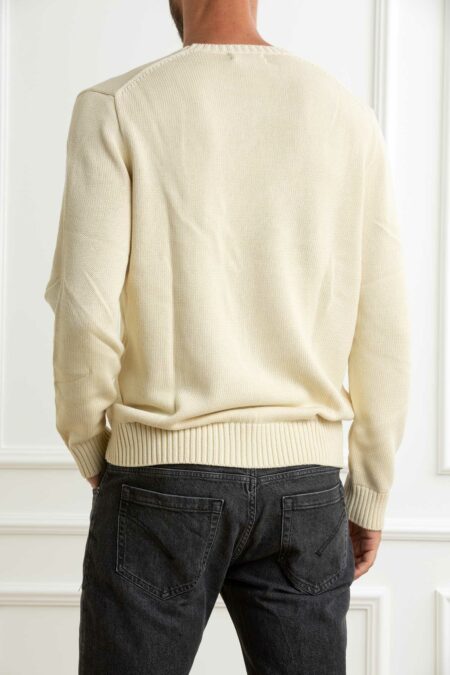 RALPH LAUREN-MAGLIA GIROC.LSCNPP7GG-LONG SLEEVE-SWEATER-RL810846A5 CREAM XL