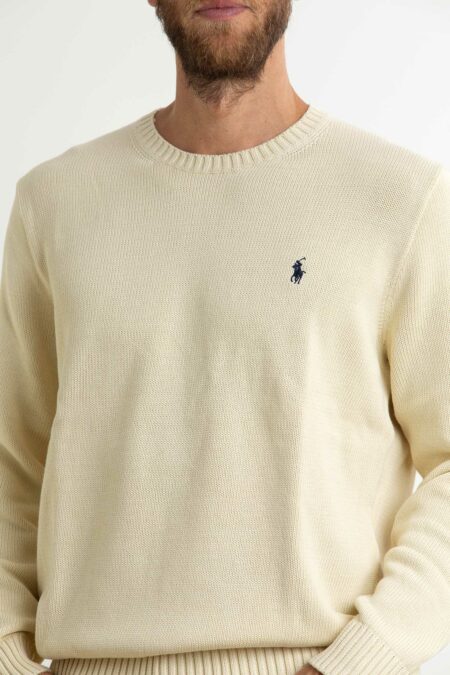 RALPH LAUREN-MAGLIA GIROC.LSCNPP7GG-LONG SLEEVE-SWEATER-RL810846A5 CREAM XL