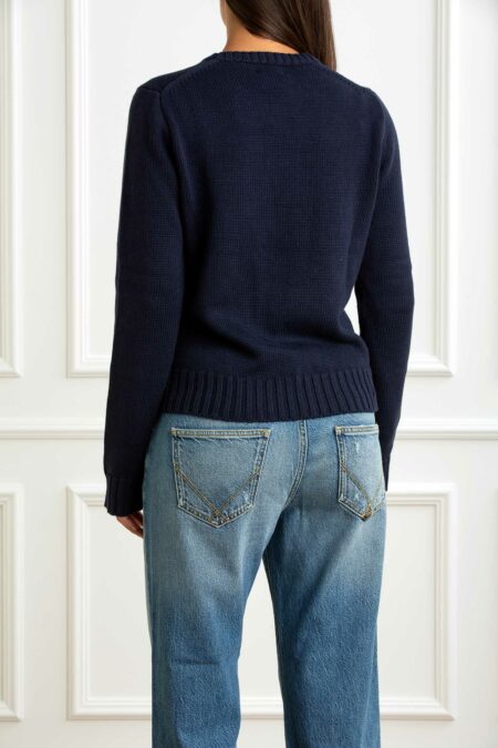 RALPH LAUREN-MAGLIA STAMPA LONG SLEEVE-RL896939A25 NAVY S