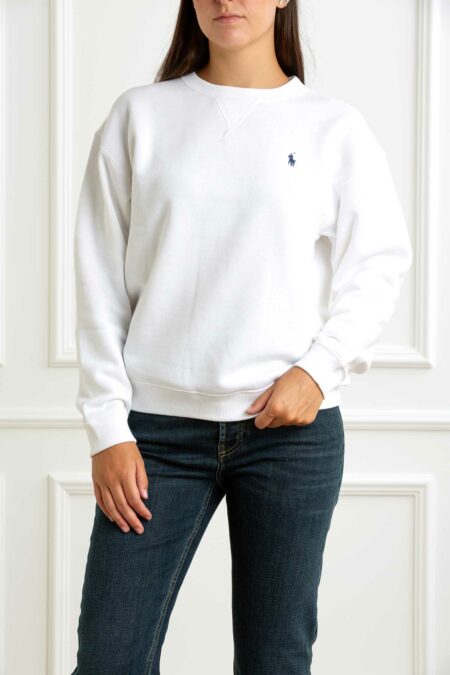 RALPH LAUREN-FELPA GIROC.LONG SLEEVE SWEATSHIRT-RL943006 WHITE S