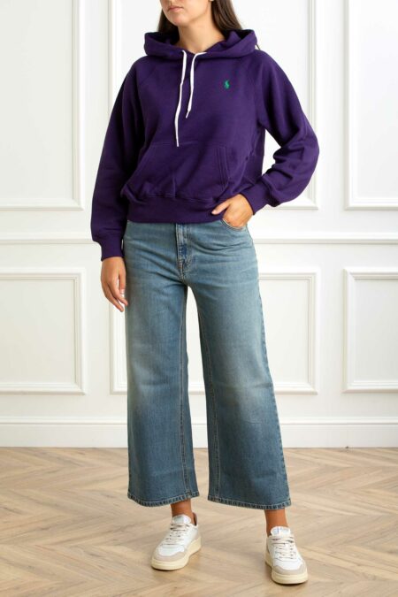 RALPH LAUREN-FELPA CAPPUCCIO DONNA-RL971698 VIOLA XS