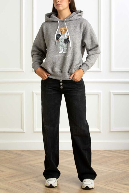 RALPH LAUREN-FELPA CAPP.STAMPA-RL971713 GRIGIO M