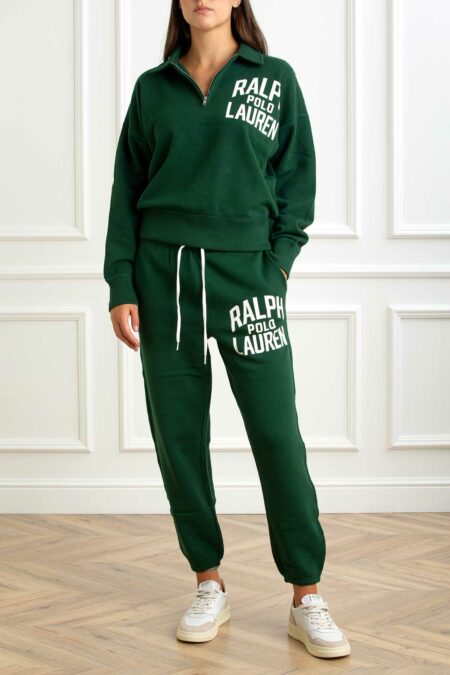 RALPH LAUREN-FELPA HALF ZIP-RL971753 VERDE XS