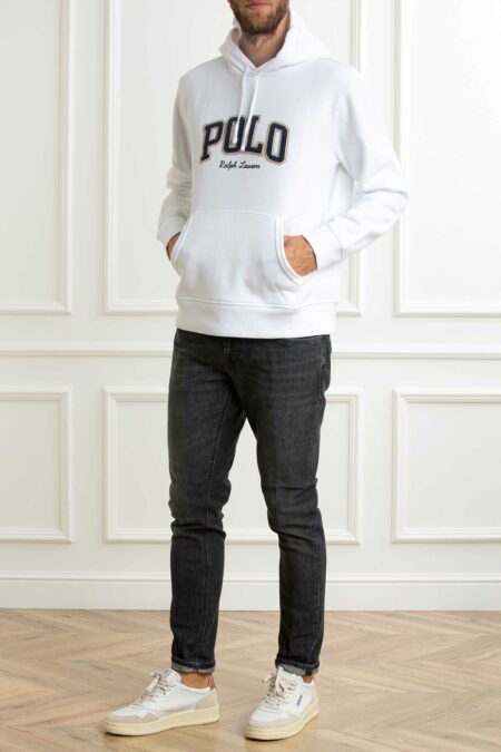 RALPH LAUREN-FELPA CAPPUCCIO POHOODM5-LONG SLEEVE-SWEATSHIRT-RL981149 WHITE S