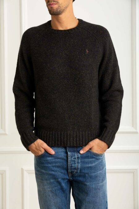 RALPH LAUREN-MAGLIA LSSADDLECN-LONG SLEEVE-PULLOVER-RL982142 CHARCOAL XL