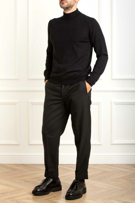 TAGLIATORE-MAGLIA LUPETTO MERINOS-TALIONELGSI2501 NERO 54