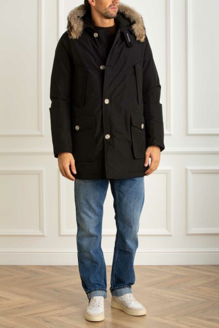 WOOLRICH-PARKA ARCTIC DETACHABLE FUR-WWCFWOOU0482MRUT0001 BLACK XXL