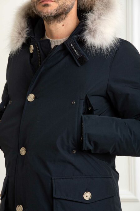 WOOLRICH-PARKA ARCTIC DETACHABLE FUR-WWCFWOOU0482MRUT0001 MELTONBLUE XL