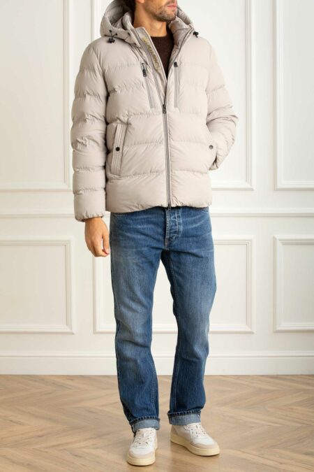 WOOLRICH-GIUBBINO MATT STRETCH PUFFER JACKET-WWCFWOOU2088MRUT3107 DOVE S