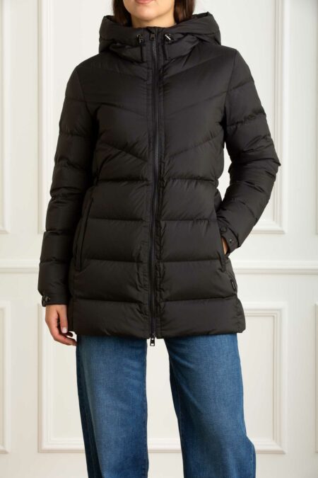 WOOLRICH-GIUBBINO LUNGO SHIRLEY-WWCFWWOU2014FRUT5007 BLACK XS