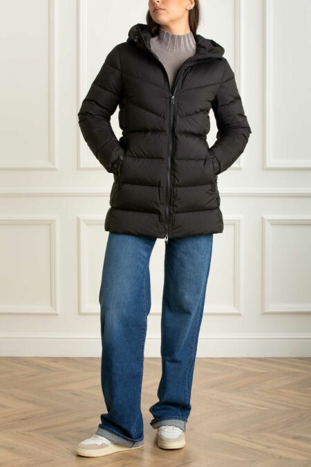 WOOLRICH-GIUBBINO LUNGO SHIRLEY-WWCFWWOU2014FRUT5007 BLACK XS