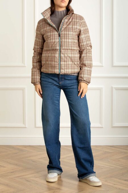 WOOLRICH-GIUBBINO PRINTED WOOL-WWCFWWOU2062FRUT5093 BEIGECHECK S