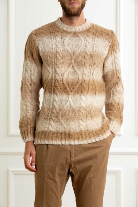 DANIELE ALESSANDRINI-MAGLIA LAVORATA-ALDA1FW26M042 CAMEL XL
