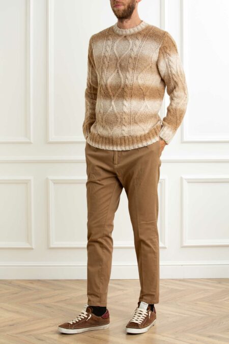 DANIELE ALESSANDRINI-MAGLIA LAVORATA-ALDA1FW26M042 CAMEL XL