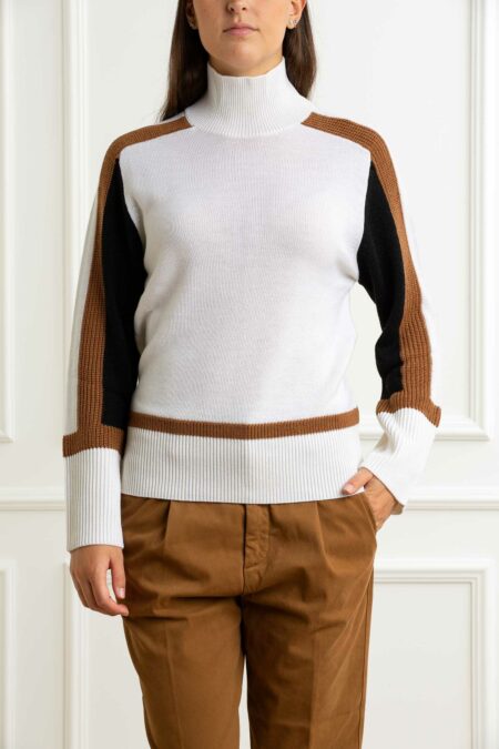 ALPHA-MAGLIA COLLO ALTO M/L 100% MERINOS-APAD4101H LATTE 44