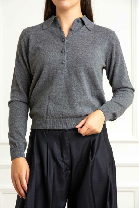 ALPHA-POLO M/LUNGA-APAD4152B GRIGIO 46