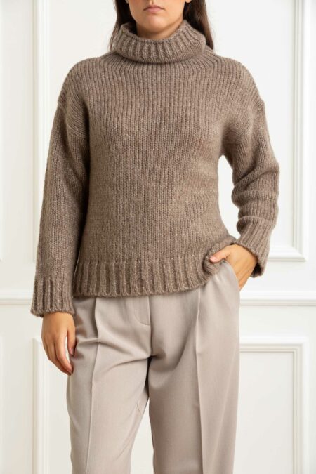 ALPHA-MAGLIA COLLO IN PIEDI M/L-APAD4540H GREIGE 42