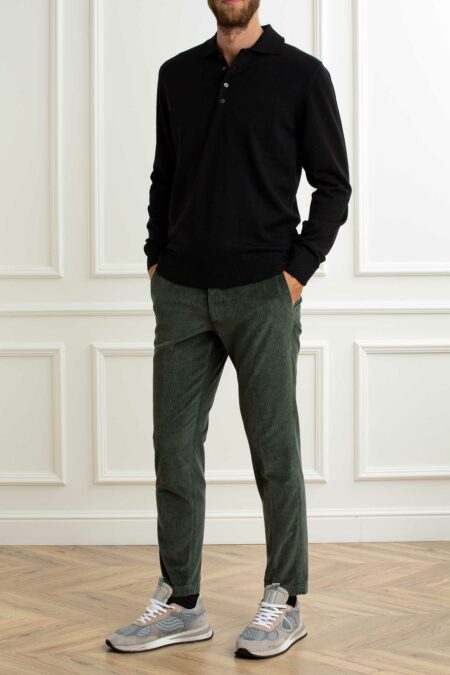 ALPHA-POLO M/L 4 BOTTONI-APAU3013B NERO 54