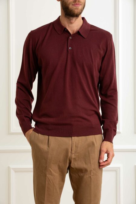 ALPHA-MAGLIA POLO 100% MERINOS-APFE6314B52A MOSTO 56