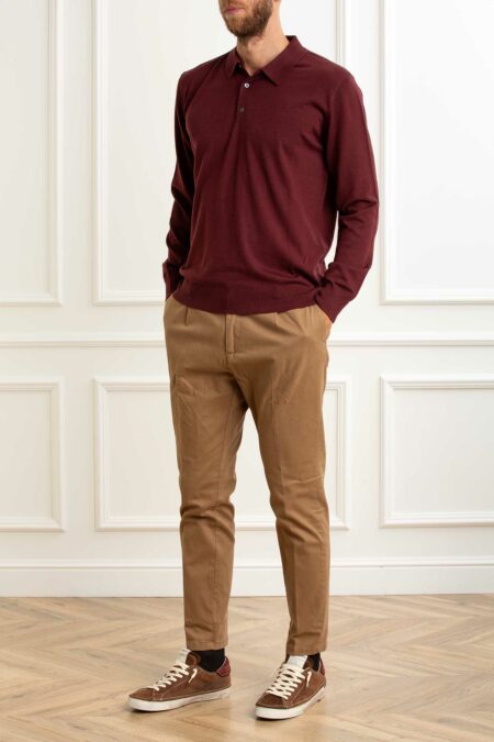 ALPHA-MAGLIA POLO 100% MERINOS-APFE6314B52A MOSTO 56