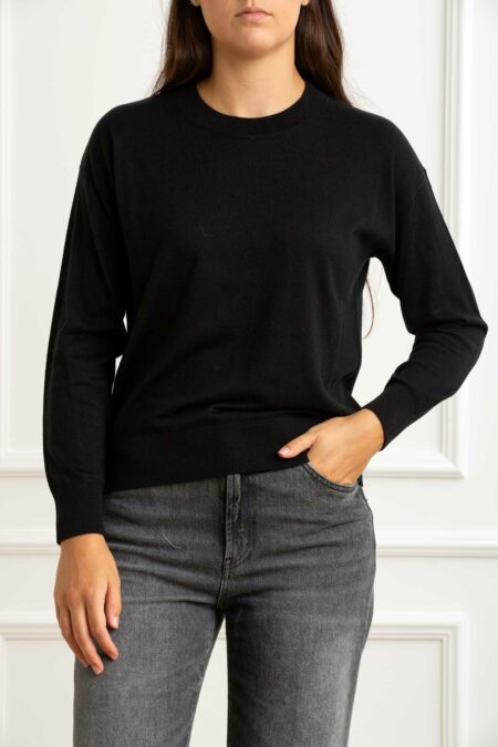 ALPHA-GIROCOLLO M/L SETA CASHMERE-APFE7854C NERO 46