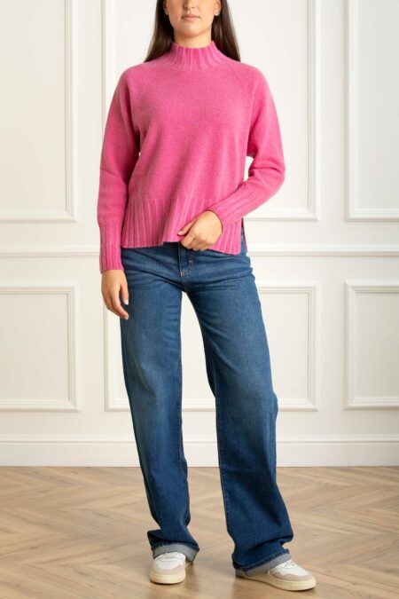 AROVESCIO-LUPETTO RAGLAN C/ SPACCHI ML TINTO FREDDO-ARW161015 LIPSTICK 46