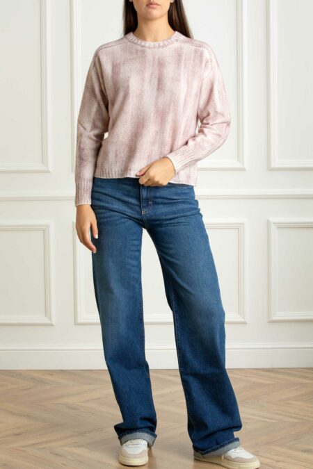 AROVESCIO-PARICOLLO BOXY ML STAMPA RULLO-ARW161520 BLUSH 40