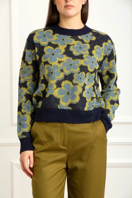 ALESSIA SANTI-MAGLIA GIRO. FANTASIA-AS521SD53024 BLU 2