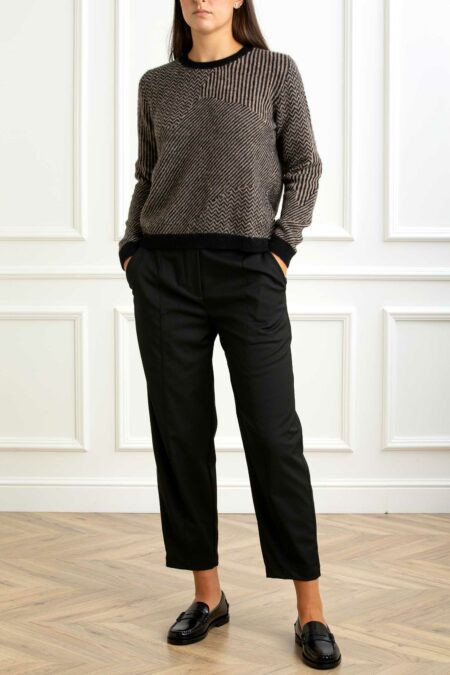 ALESSIA SANTI-MAGLIA GIROCOLLO-AS521SD53050 MARRONE 3