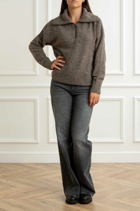 BARBOUR-MAGLIA LAVENSDALE HALF ZIP JUMPER DONNA-BBLKN1579LKN MINK 42