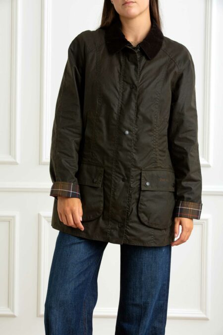 BARBOUR-GIUBBINO CLASSIC BEADNELL WAX DONNA-BBLWX0668LWXA25 OLIVE 38