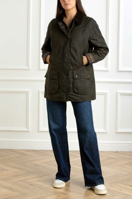 BARBOUR-GIUBBINO CLASSIC BEADNELL WAX DONNA-BBLWX0668LWXA25 OLIVE 38