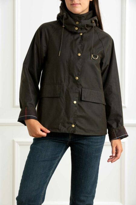 BARBOUR-GIUBBINO WAX COT OUTW DONNA-BBLWX1081LWXA25 OLIVE 42