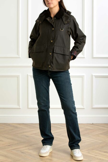 BARBOUR-GIUBBINO WAX COT OUTW DONNA-BBLWX1081LWXA25 OLIVE 42