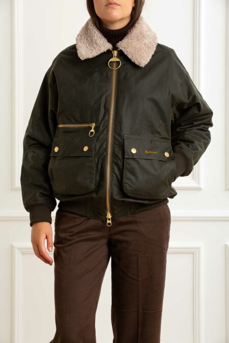 BARBOUR-GIUBBINO MAXINE WAX DONNA-BBLWX1488LWX OLIVE 40