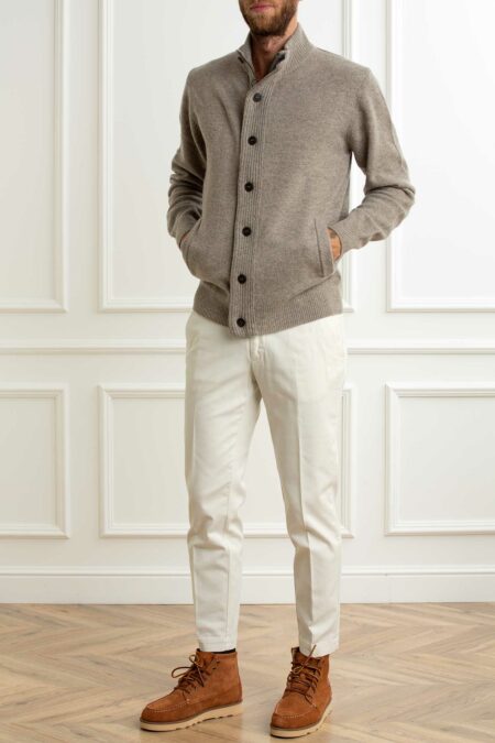 BARBOUR-MAGLIA CARDIGAN UOMO-BBMKN0731MKNA25 STONE XL