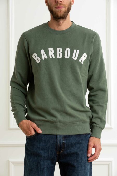 BARBOUR-FELPA ESSENTIAL UOMO-BBMOL0101MOLA25 THYME XL