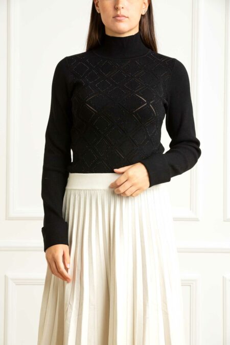 BLUGIRL-MAGLIA LUPETTO VISC ROMBI-BGRF5114MS99E NERO M