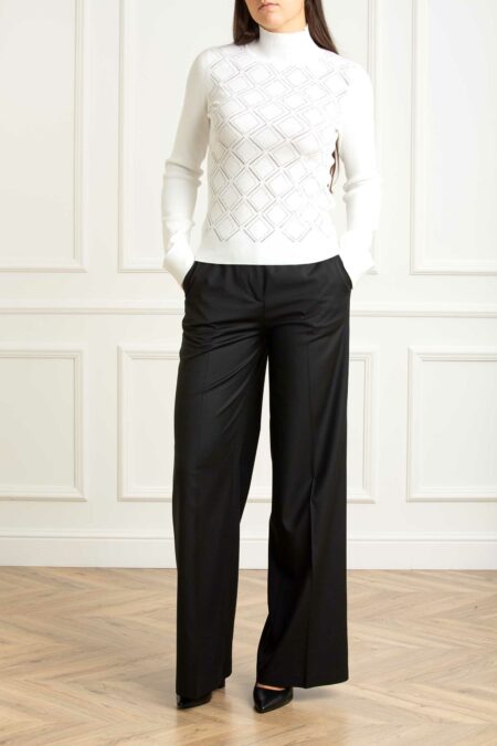 BLUGIRL-MAGLIA LUPETTO VISC ROMBI-BGRF5114MS99E WHITE M