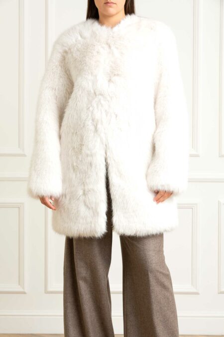 BLUGIRL-GIACCONE FAUX FUR FOX-BGRF5135E1088 CHALK 42