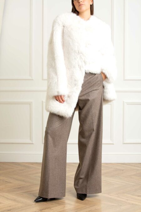 BLUGIRL-GIACCONE FAUX FUR FOX-BGRF5135E1088 CHALK 42