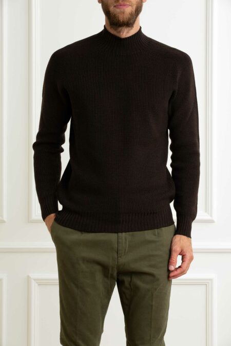 GRAN SASSO-MAGLIA LUPETTO M/L-GR2411824601A25 MORO 52