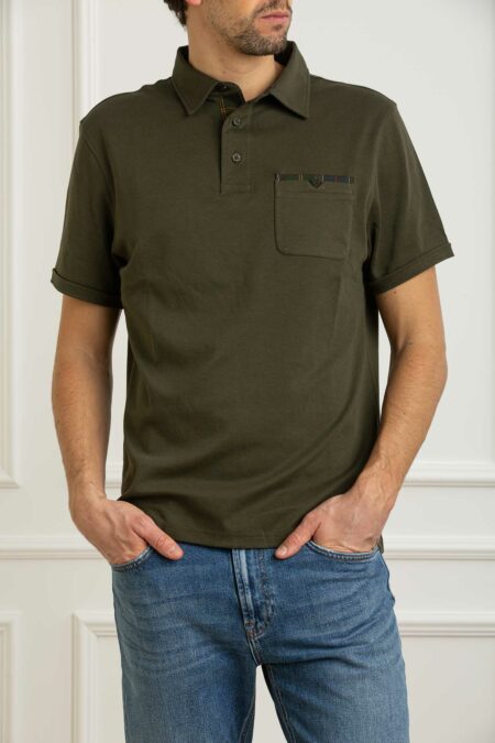 BARBOUR-POLO PREMIUM CORPATCH TAILORED-BBMML1496MML OLIVE XL